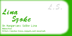 lina szoke business card